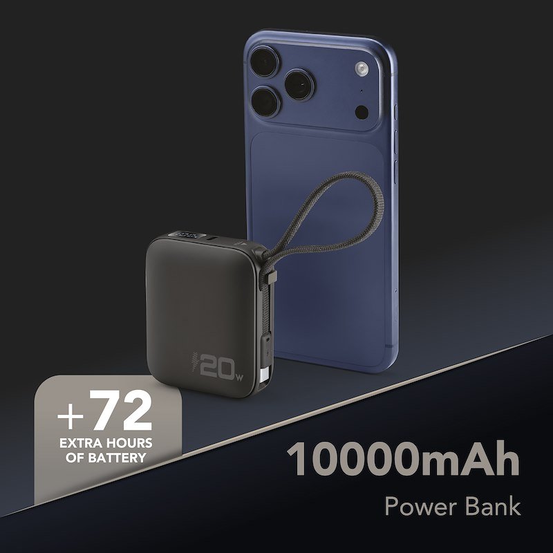 Cellularline Powerbank Pocket USB-C 20W Nero