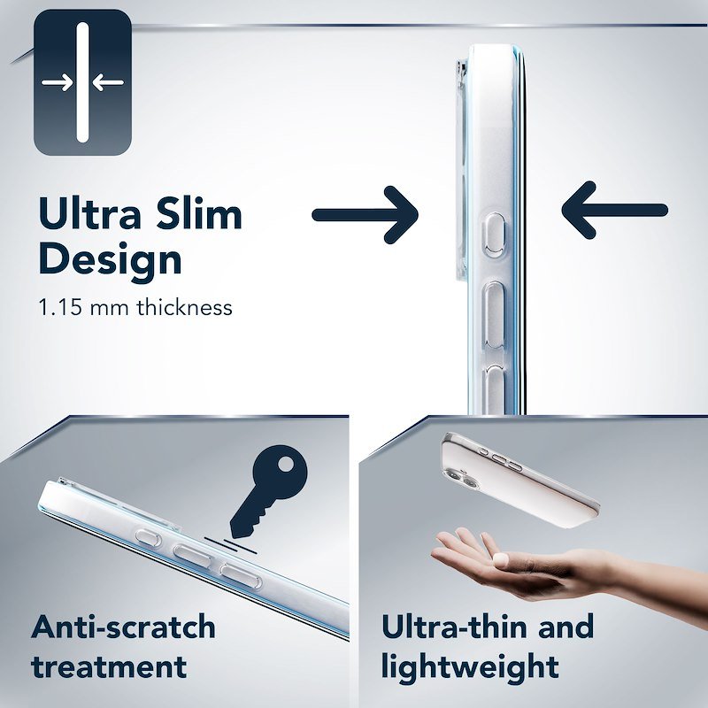Cellularline Custodia iPhone 17 Ultra Slim Trasparente