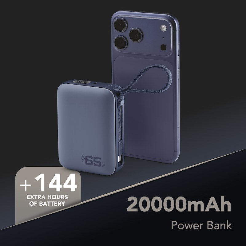 Cellularline Powerbank Pocket USB-C 65W Blu