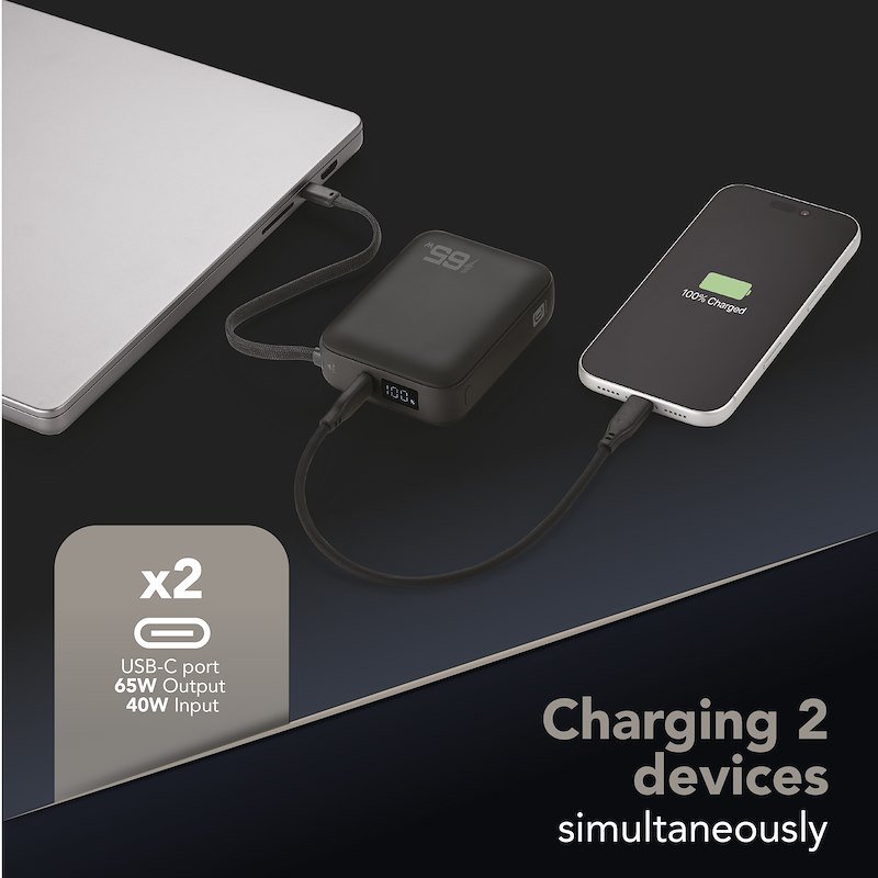 Cellularline Powerbank Pocket USB-C 65W Nero