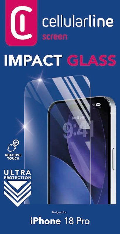 Cellularline Vetro Temperato iPhone 18 Pro Impact Glass