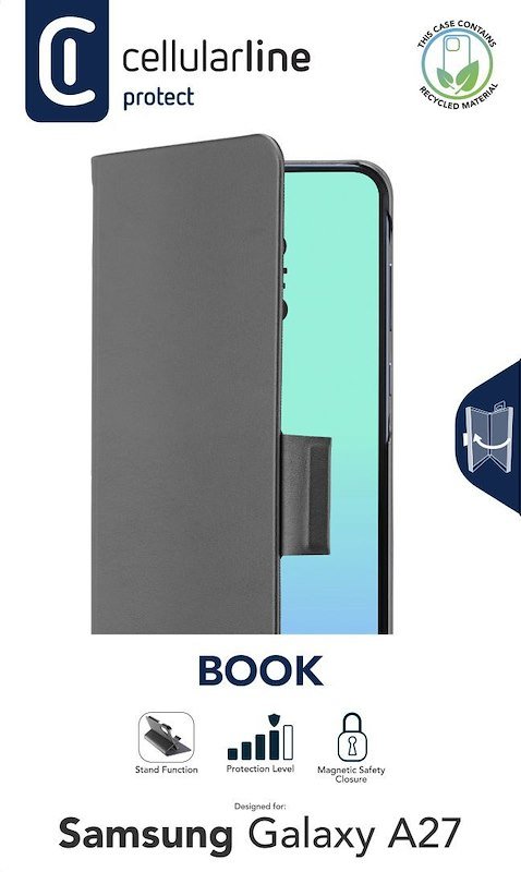 Cellularline Custodia a Libro Galaxy A27 Book 3 Nero