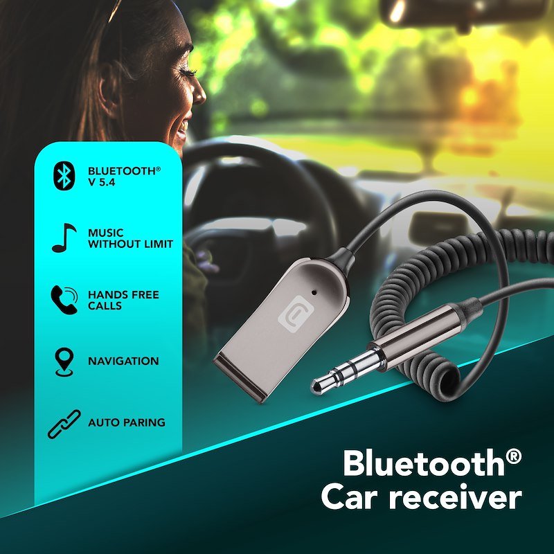 Cellularline Cavo Ricevitore Bluetooth Jack 3.5 e USB-A