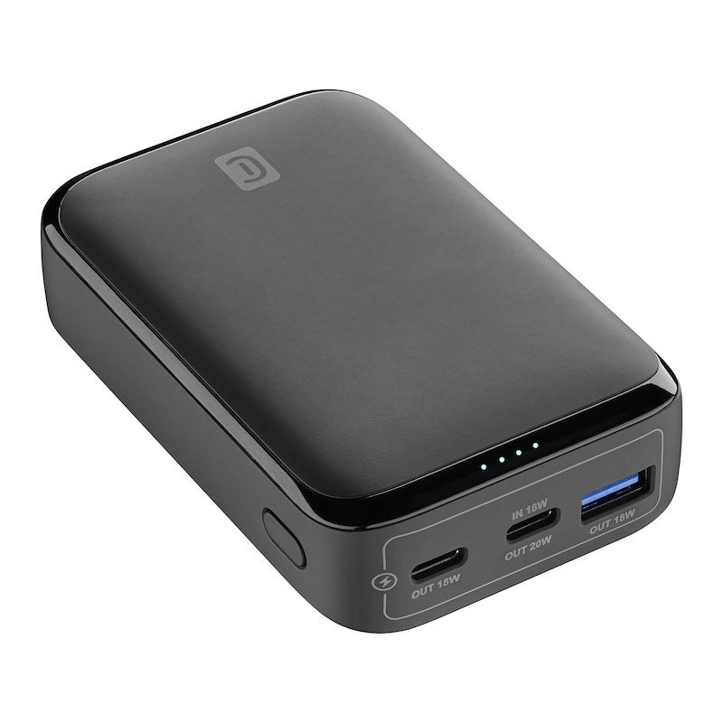 Cellularline Power Bank 3 porte USB-C/USB-A 20W Essence Promo 10.000 Nero