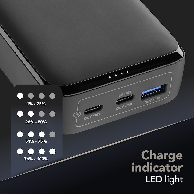 Cellularline PowerBank 3 porte USB-C/USB-A 20W Essence Promo 20.000 Nero
