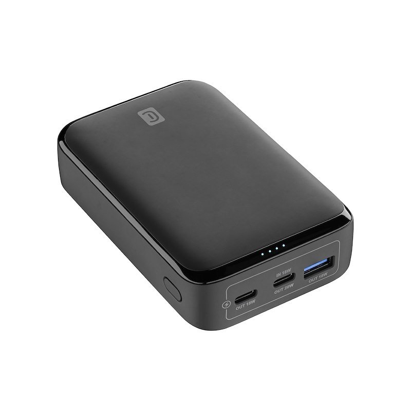 Cellularline PowerBank 3 porte USB-C/USB-A 20W Essence Promo 20.000 Nero