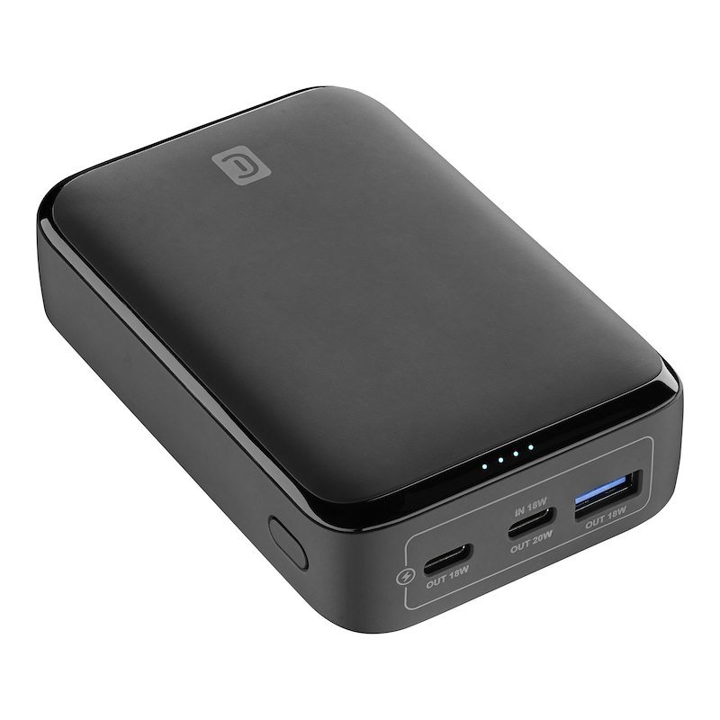 Cellularline PowerBank 3 porte USB-C/USB-A 20W Essence Promo 20.000 Nero