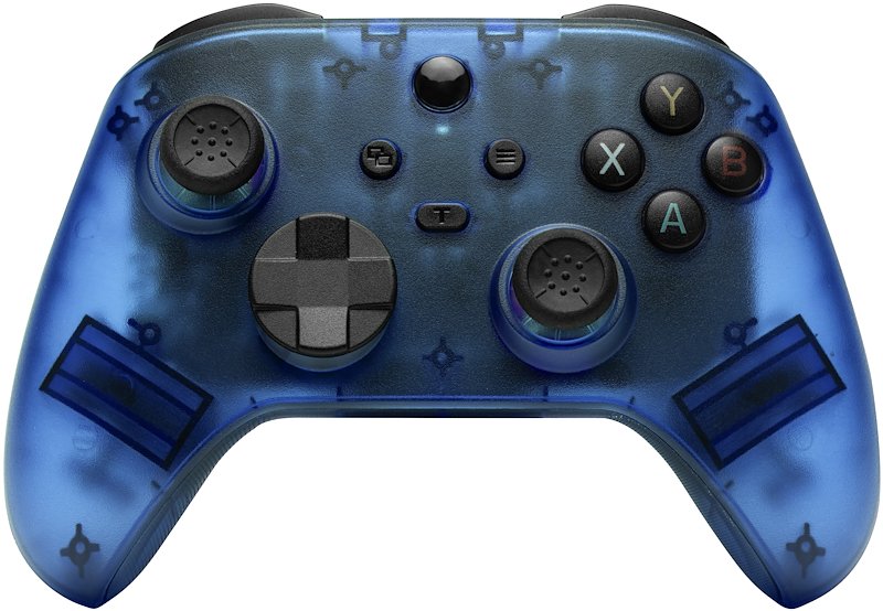 QUBICK Wireless Controller Nintendo Switch Blue Transparent