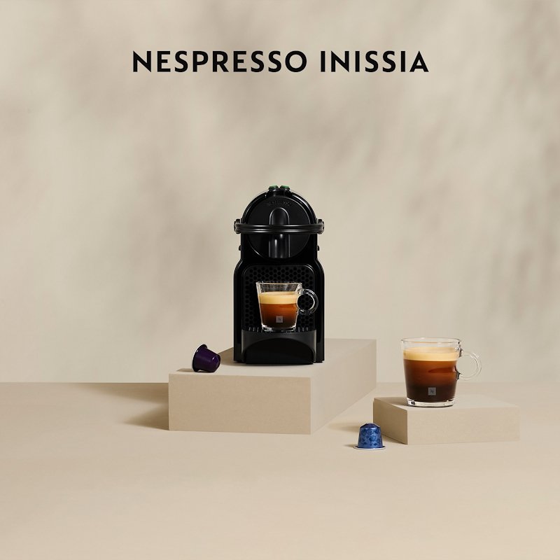 De'Longhi - Nespresso Inissia Black +Aeroccino