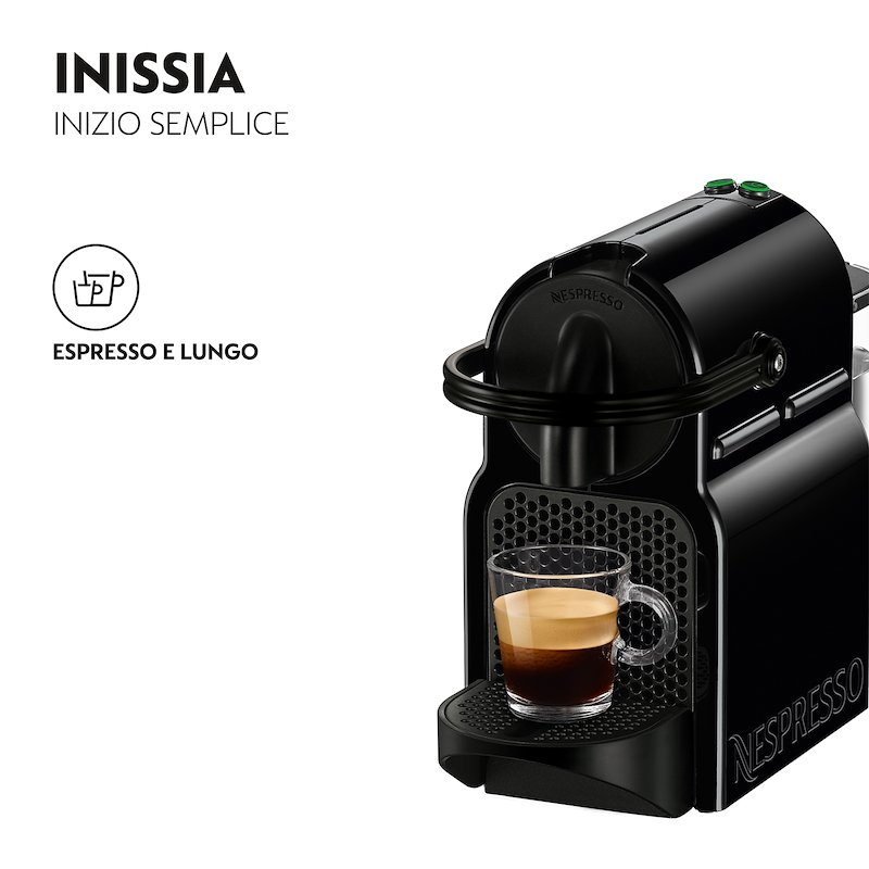 De'Longhi - Nespresso Inissia Black +Aeroccino