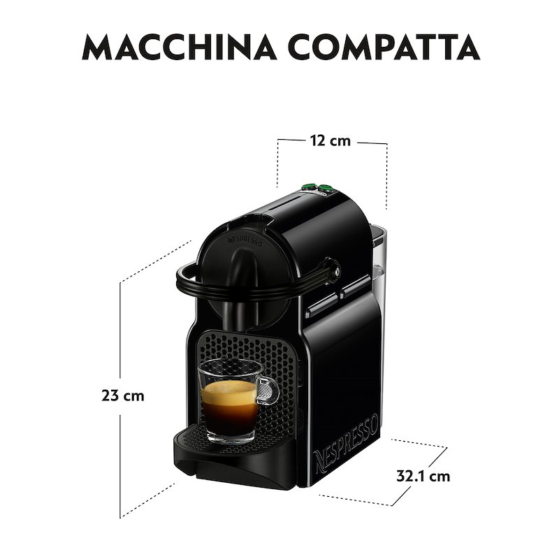 De'Longhi - Nespresso Inissia Black +Aeroccino