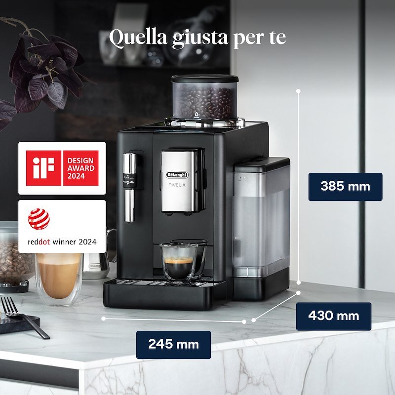 De'Longhi Macchina Automatica per Caffè Rivelia EXAM440.35.B nero