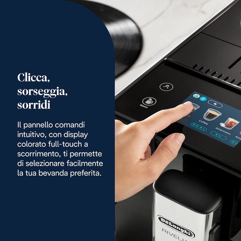 De'Longhi Macchina Automatica per Caffè Rivelia EXAM440.35.B nero