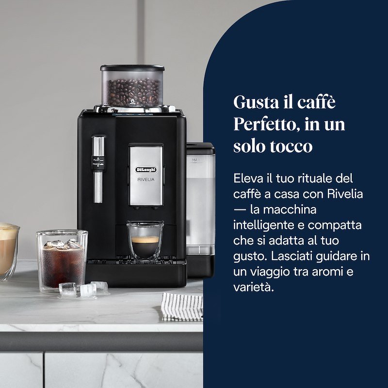 De'Longhi Macchina Automatica per Caffè Rivelia EXAM440.35.B nero
