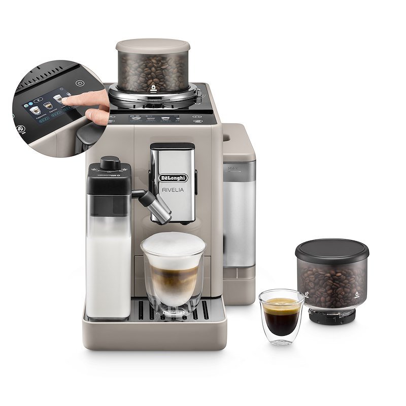 De'Longhi Macchina Automatica per Caffè Rivelia EXAM440.55.BG Beige