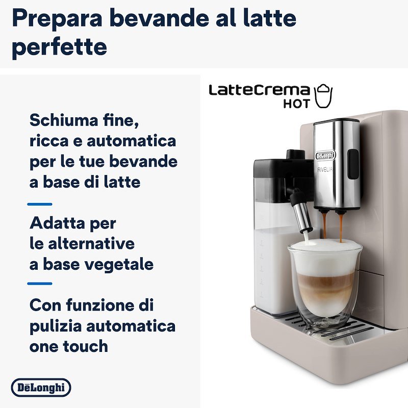 De'Longhi Macchina Automatica per Caffè Rivelia EXAM440.55.BG Beige