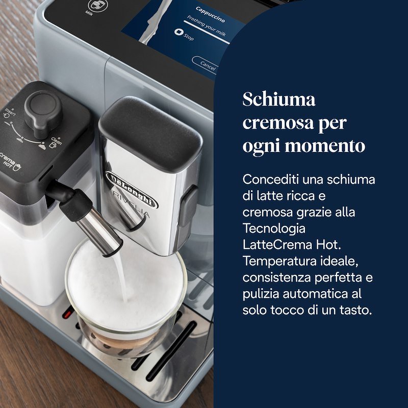 De'Longhi Macchina Automatica per Caffè Rivelia EXAM440.55.G Grigio