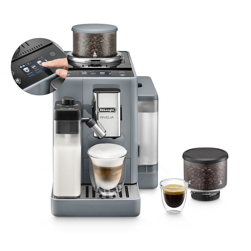 De'Longhi Macchina Automatica per Caffè Rivelia EXAM440.55.G Grigio