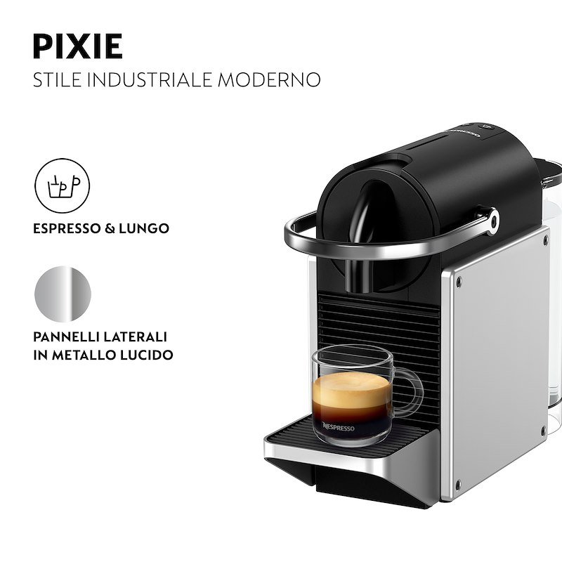 De'Longhi Macchina Caffè Nespresso Pixie En127.s Silver