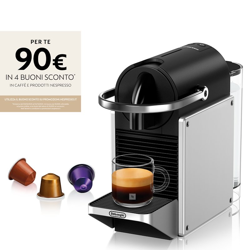 De'Longhi Macchina Caffè Nespresso Pixie En127.s Silver