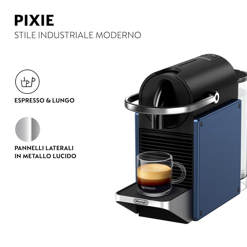De'Longhi Macchina Caffè Nespresso Pixie En127 Blu