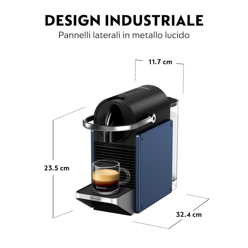 De'Longhi Macchina Caffè Nespresso Pixie En127 Blu
