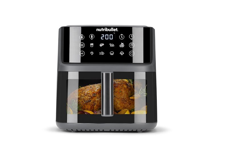 De'Longhi Friggitrice ad Aria Nutribullet CrispLite Vision Nba0811 Grigio Scuro