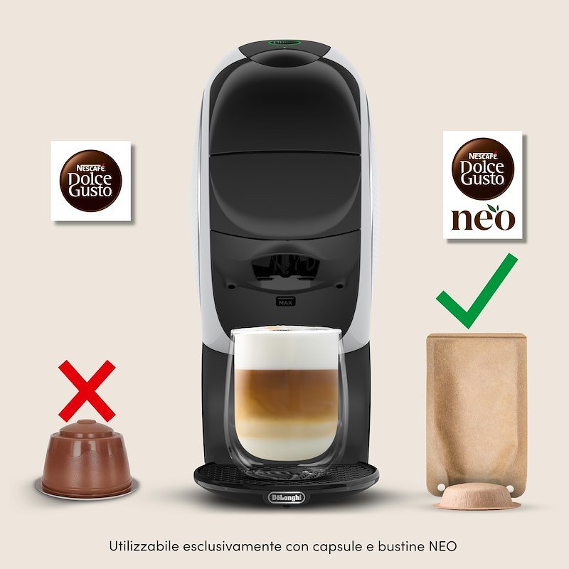 De'longhi Macchina da caffè Neolatte 300.wa Bianco / Grigio scuro