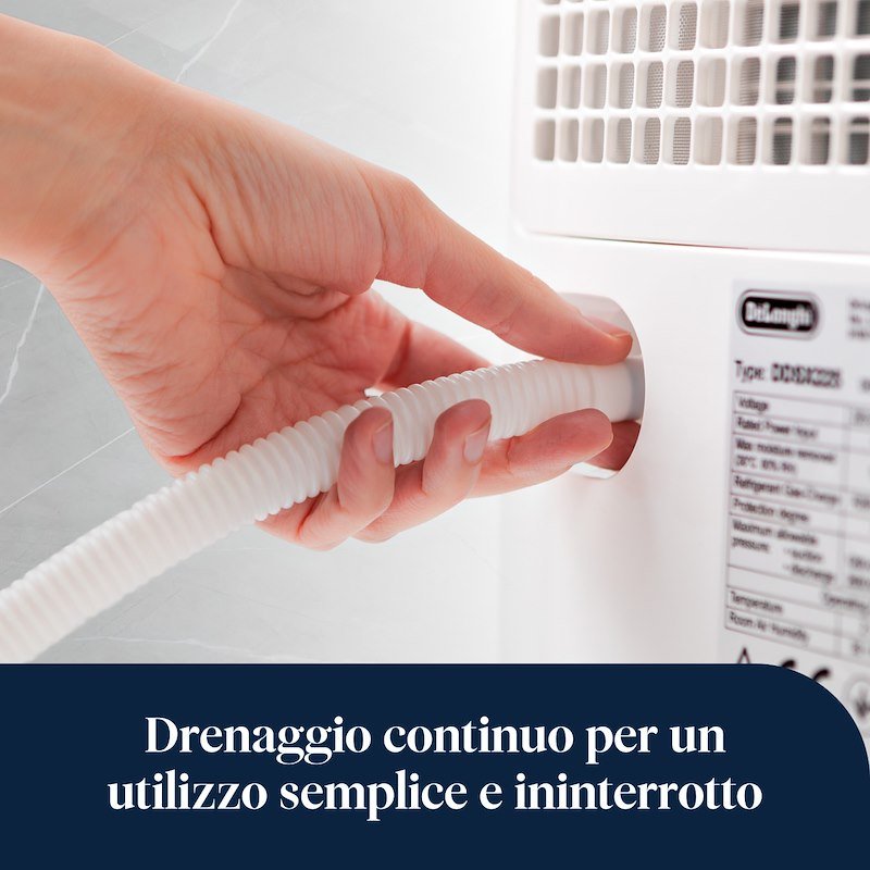 De'Longhi Deumidificatore DDSX220 5 L Bianco