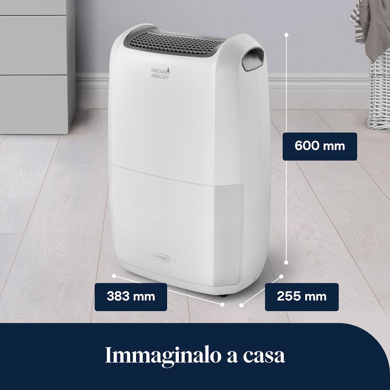 De'Longhi Deumidificatore DDSX220 5 L Bianco
