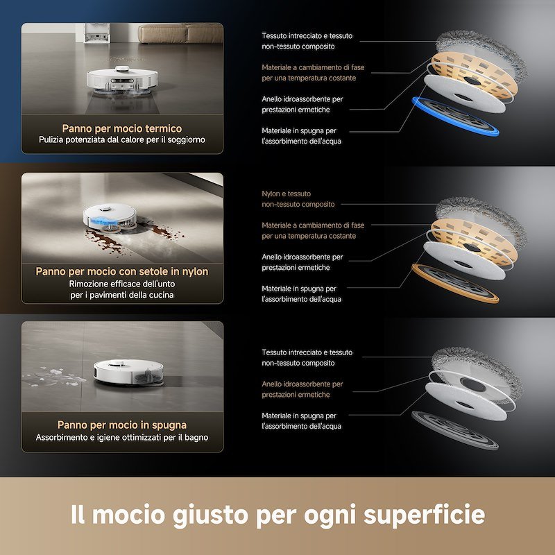 Dreame Robot Aspirapolvere Matrix 10 Pro Bianco