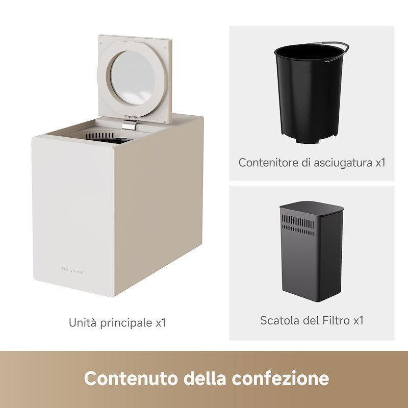 Dreame Compostiera elettrica da cucina tritarifiuti SF-25VIM Crema