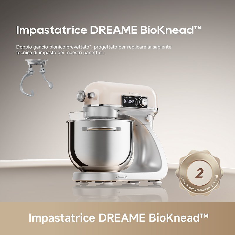 Dreame Impastatrice Planetaria 6L BioKneadVIM Crema