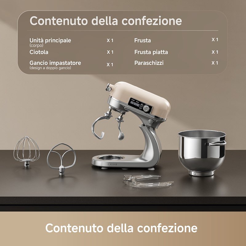 Dreame Impastatrice Planetaria 6L BioKneadVIM Crema