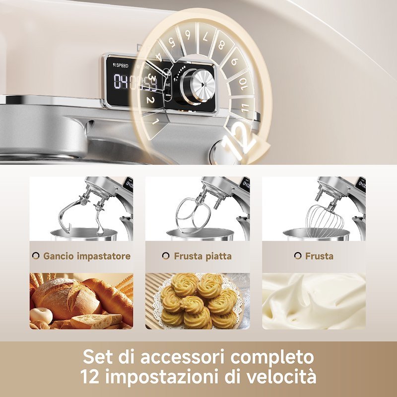 Dreame Impastatrice Planetaria 6L BioKneadVIM Crema
