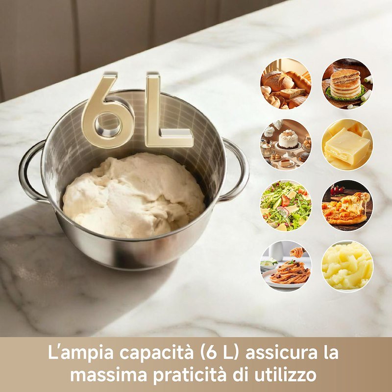 Dreame Impastatrice Planetaria 6L BioKneadVIM Crema
