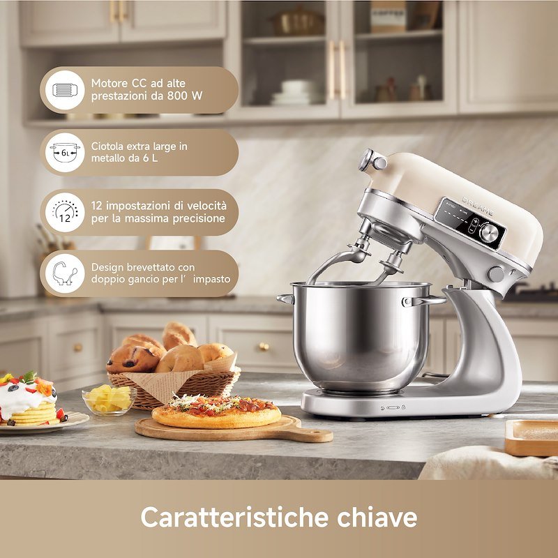 Dreame Impastatrice Planetaria 6L BioKneadVIM Crema