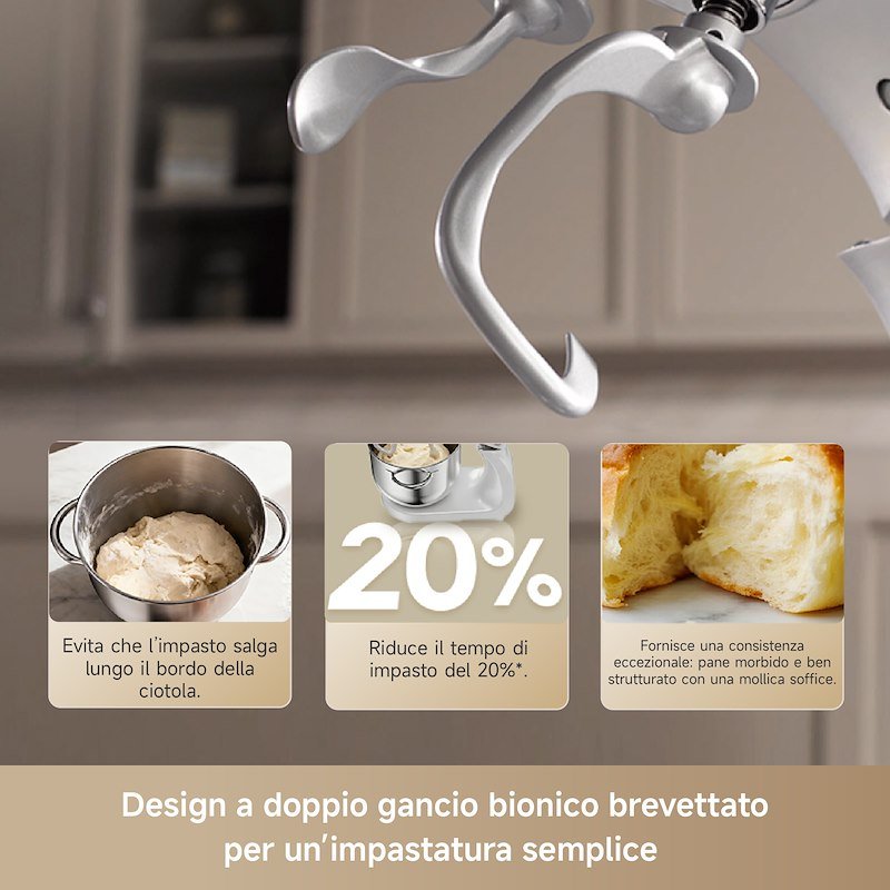 Dreame Impastatrice Planetaria 6L BioKneadVIM Crema