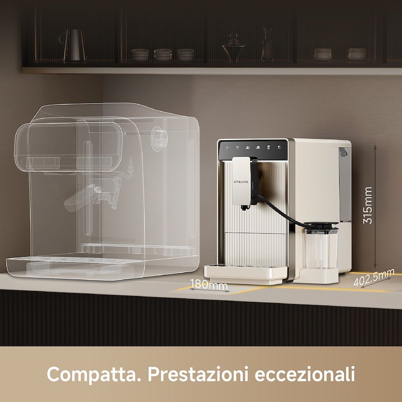 Dreame Macchina caffè espresso automatica Ecceluxe SlimVIM Beige