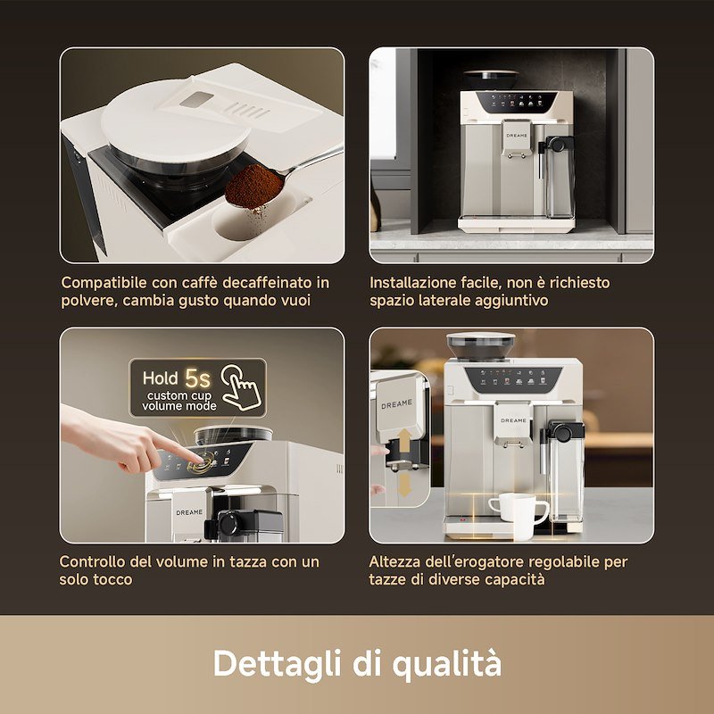Dreame Macchina da caffè automatica EcceLuxe MasterVIM Bianco