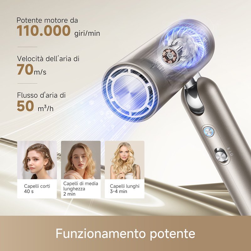 Dreame Asciugacapelli Pocket Pro 2 HAIR DRYER - GOLD