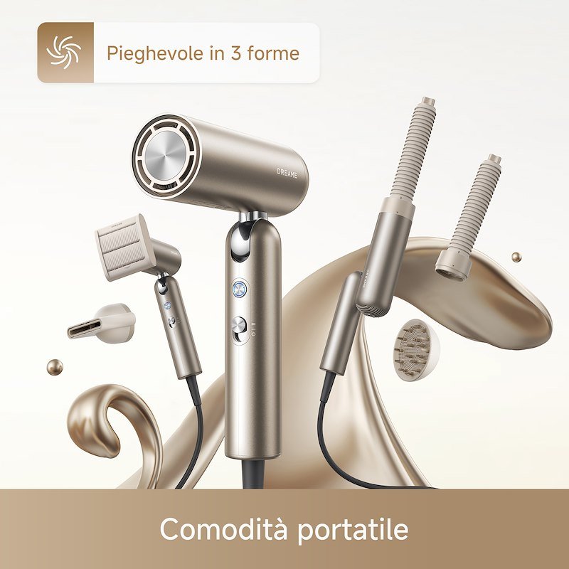 Dreame Asciugacapelli Pocket Pro 2 HAIR DRYER - GOLD