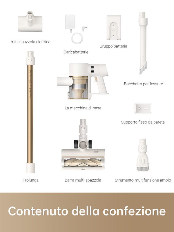 Dreame Aspirapolvere senza filo R10 Bianco oro