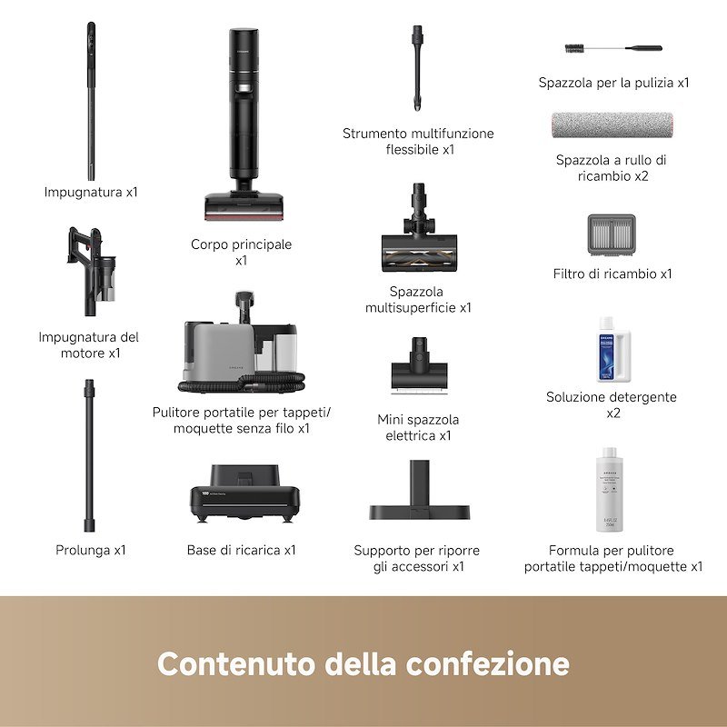 Dreame Aspirapolvere lavapavimenti H15VIM Mix Nero