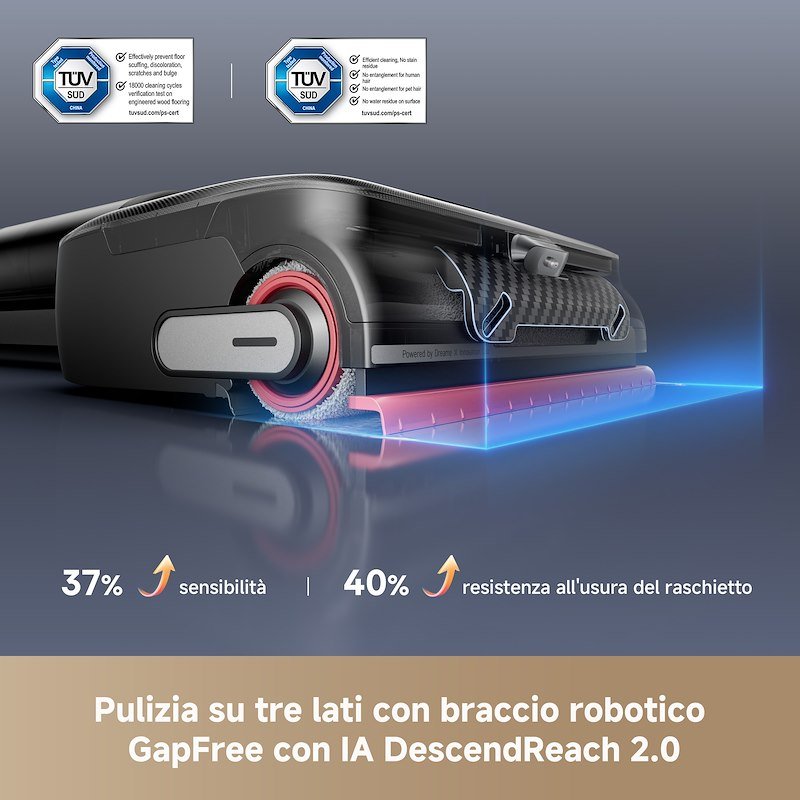 Dreame Aspirapolvere lavapavimenti H15 ProVIM Foam Wash Nero