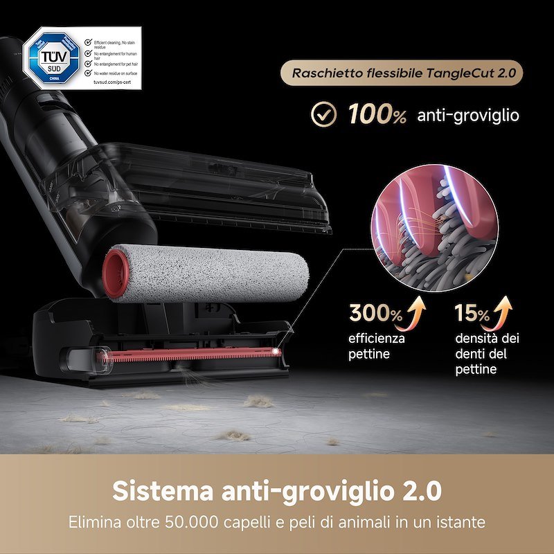 Dreame Aspirapolvere lavapavimenti H15 ProVIM Foam Wash Nero