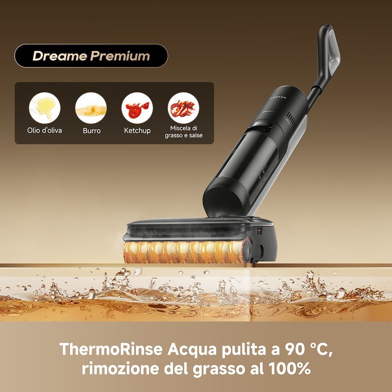 Dreame Aspirapolvere lavapavimenti H15 Heat Wet&Dry Nero