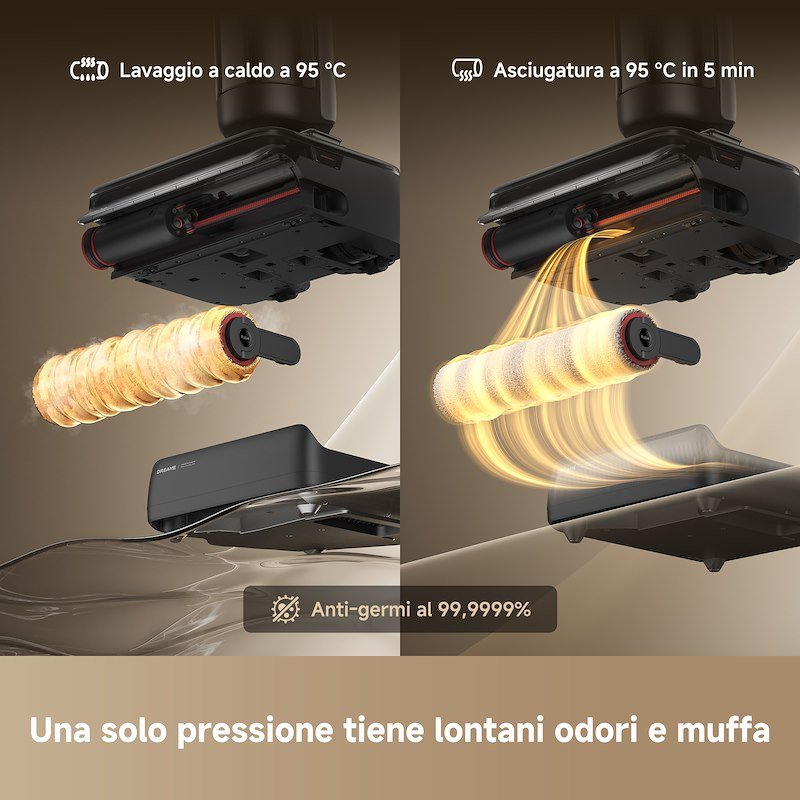Dreame Aspirapolvere lavapavimenti H15 Heat Wet&Dry Nero