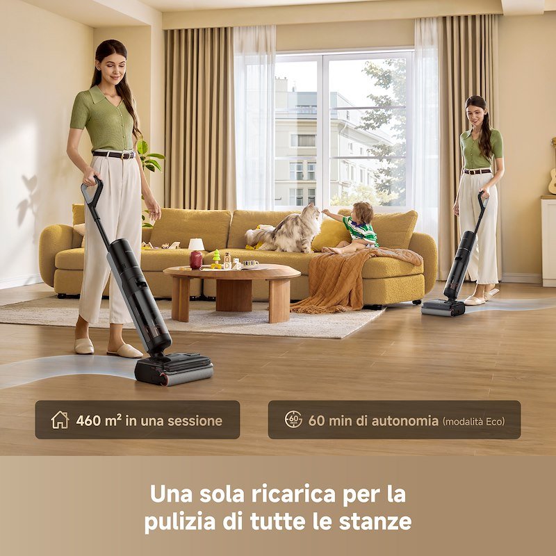 Dreame Aspirapolvere lavapavimenti H15 Heat Wet&Dry Nero