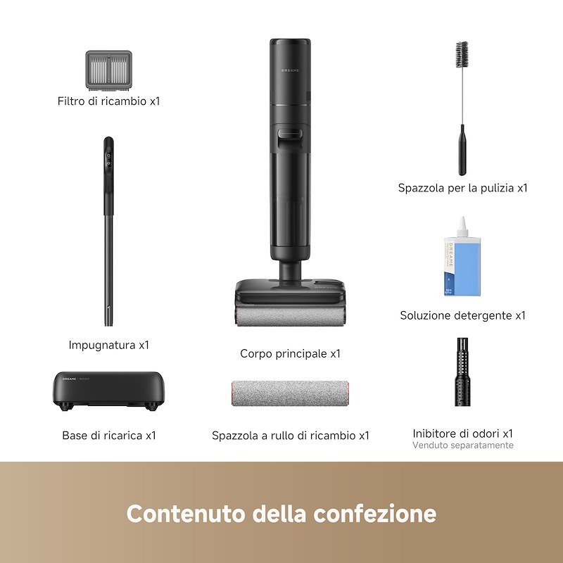Dreame Aspirapolvere lavapavimenti H15 Heat Wet&Dry Nero